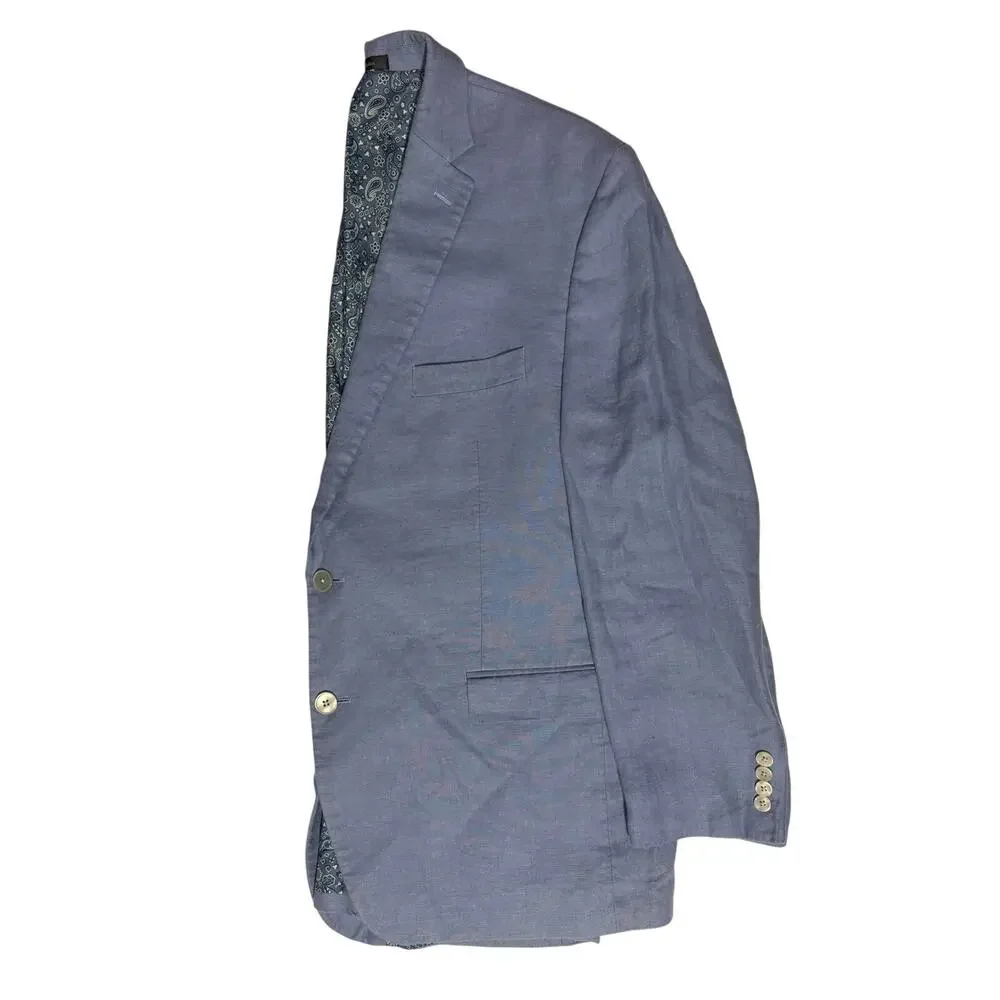 Polo Ralph Lauren Blue Linen Blazer Sport Coat - Men's Size 46R